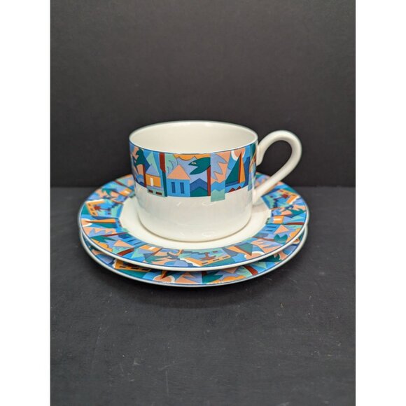 Vintage Sango Morocco 4837 Replacement Pieces 1 Flat Cup and 2 Saucer - Picture 8 of 9